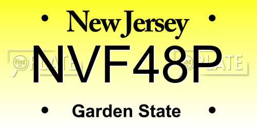 NVF48P New Jersey License Plate