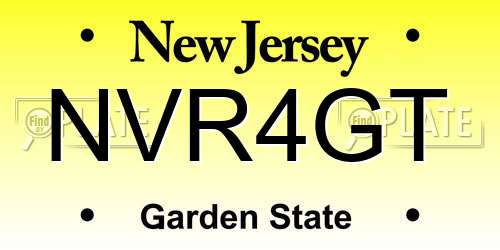 NVR4GT New Jersey License Plate