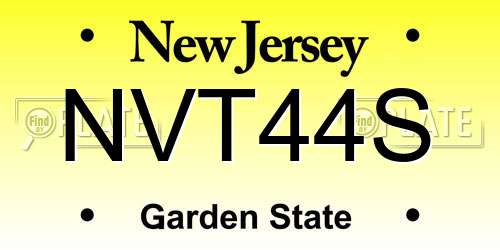 NVT44S New Jersey License Plate