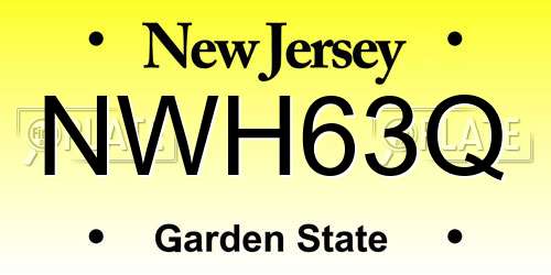 NWH63Q New Jersey License Plate