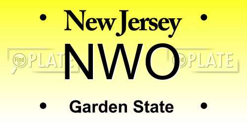 NWO New Jersey License Plate