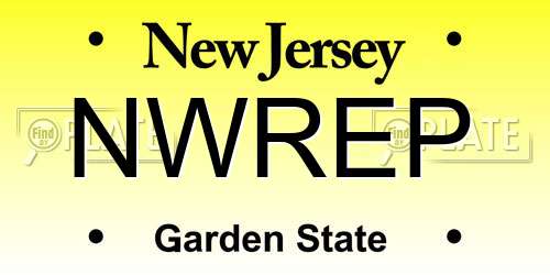NWREP New Jersey License Plate