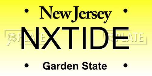 NXTIDE New Jersey License Plate
