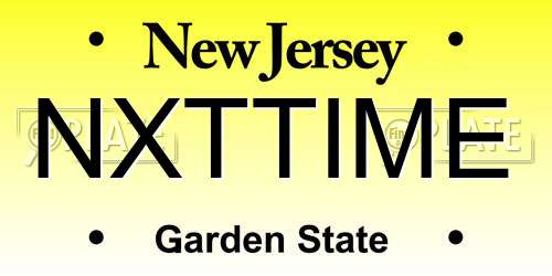 NXTTIME New Jersey License Plate