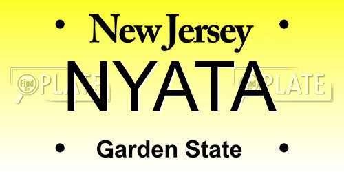 NYATA New Jersey License Plate