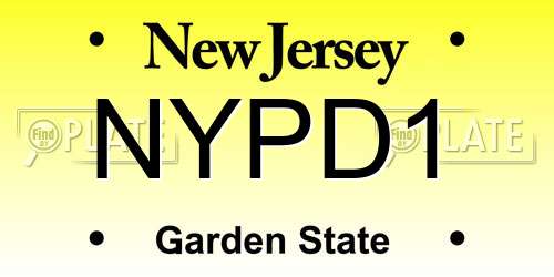 NYPD1 New Jersey License Plate