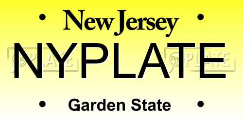 NYPLATE New Jersey License Plate