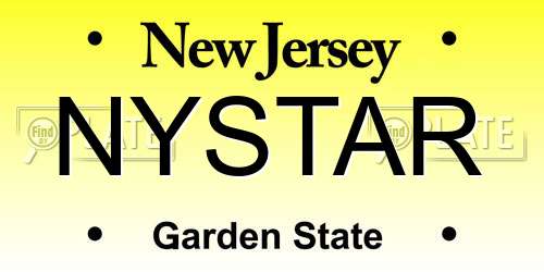 NYSTAR New Jersey License Plate