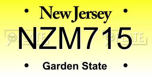 NZM715 New Jersey License Plate