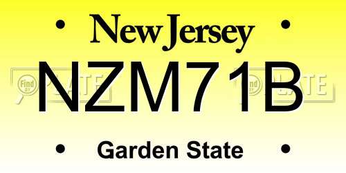 NZM71B New Jersey License Plate