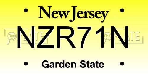 NZR71N New Jersey License Plate