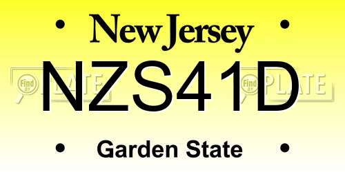 NZS41D New Jersey License Plate