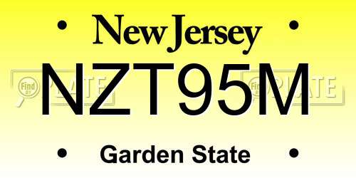 NZT95M New Jersey License Plate