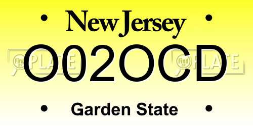 O02OCD New Jersey License Plate