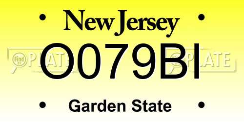 O079BI New Jersey License Plate