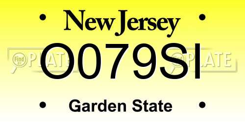 O079SI New Jersey License Plate