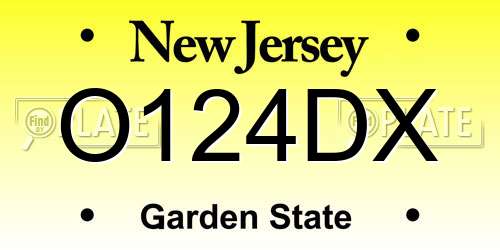O124DX New Jersey License Plate