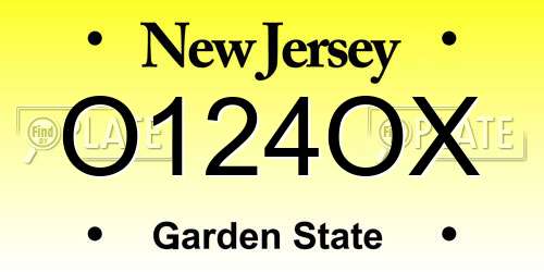 O124OX New Jersey License Plate