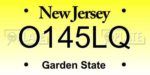 O145LQ New Jersey License Plate