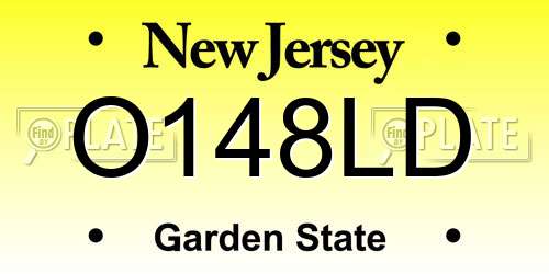 O148LD New Jersey License Plate
