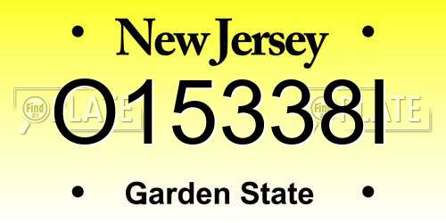 O15338I New Jersey License Plate