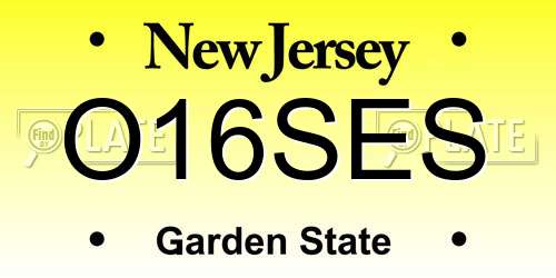 O16SES New Jersey License Plate