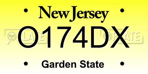 O174DX New Jersey License Plate
