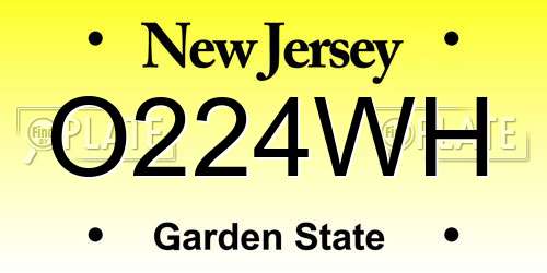 O224WH New Jersey License Plate