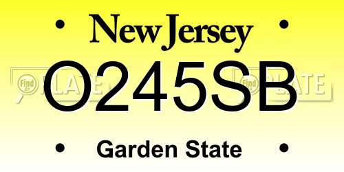 O245SB New Jersey License Plate