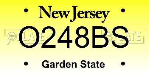 O248BS New Jersey License Plate