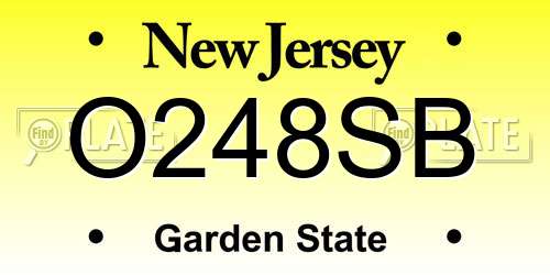 O248SB New Jersey License Plate