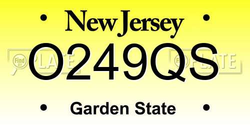 O249QS New Jersey License Plate
