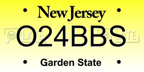 O24BBS New Jersey License Plate