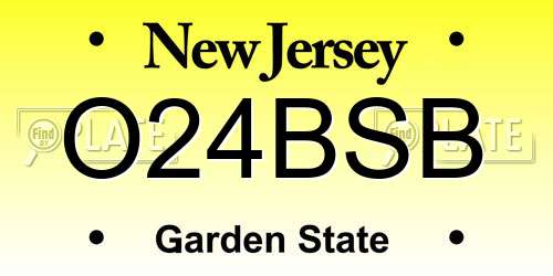O24BSB New Jersey License Plate