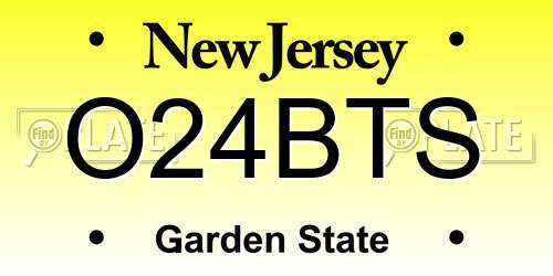 O24BTS New Jersey License Plate