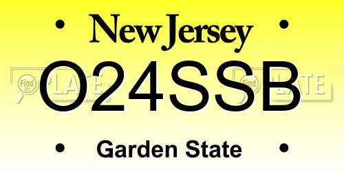 O24SSB New Jersey License Plate