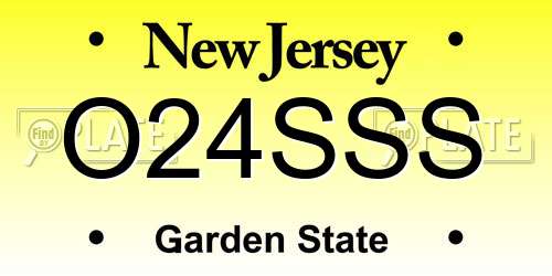O24SSS New Jersey License Plate
