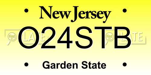 O24STB New Jersey License Plate