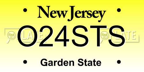 O24STS New Jersey License Plate
