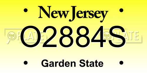 O2884S New Jersey License Plate