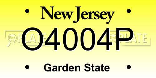 O4004P New Jersey License Plate