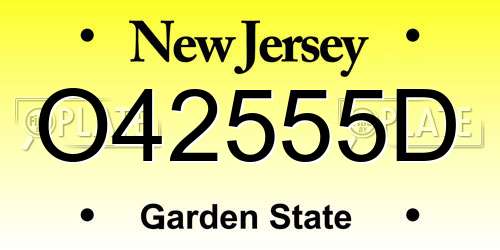 O42555D New Jersey License Plate