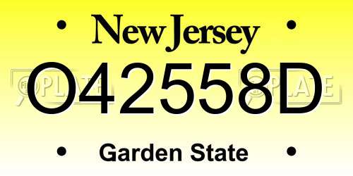 O42558D New Jersey License Plate