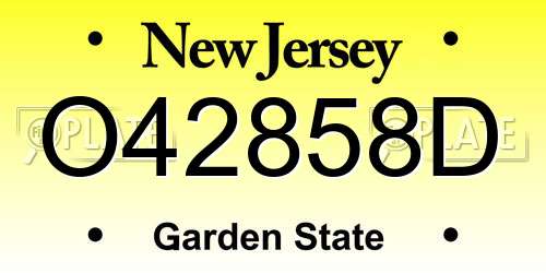 O42858D New Jersey License Plate