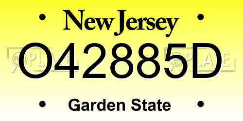 O42885D New Jersey License Plate