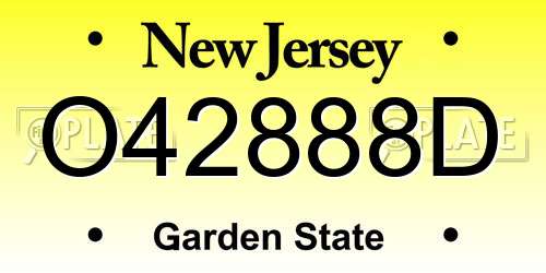 O42888D New Jersey License Plate