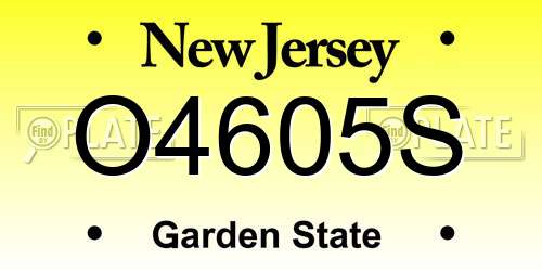 O4605S New Jersey License Plate