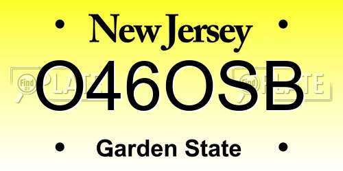 O46OSB New Jersey License Plate