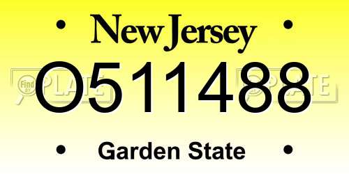 O511488 New Jersey License Plate