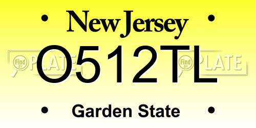 O512TL New Jersey License Plate